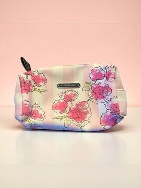 Victoria's Secret Pink Floral Zip Cosmetic Case
